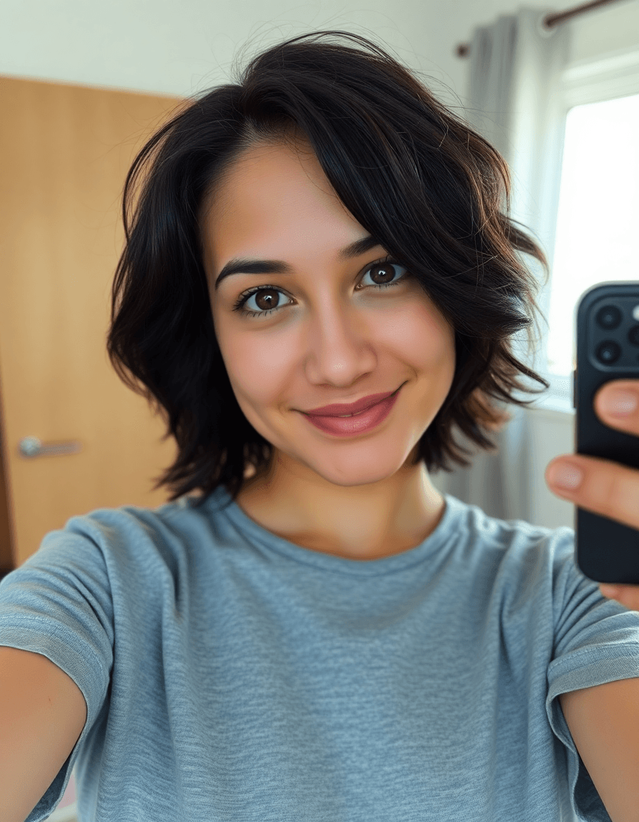 Selfie casual antes da geração